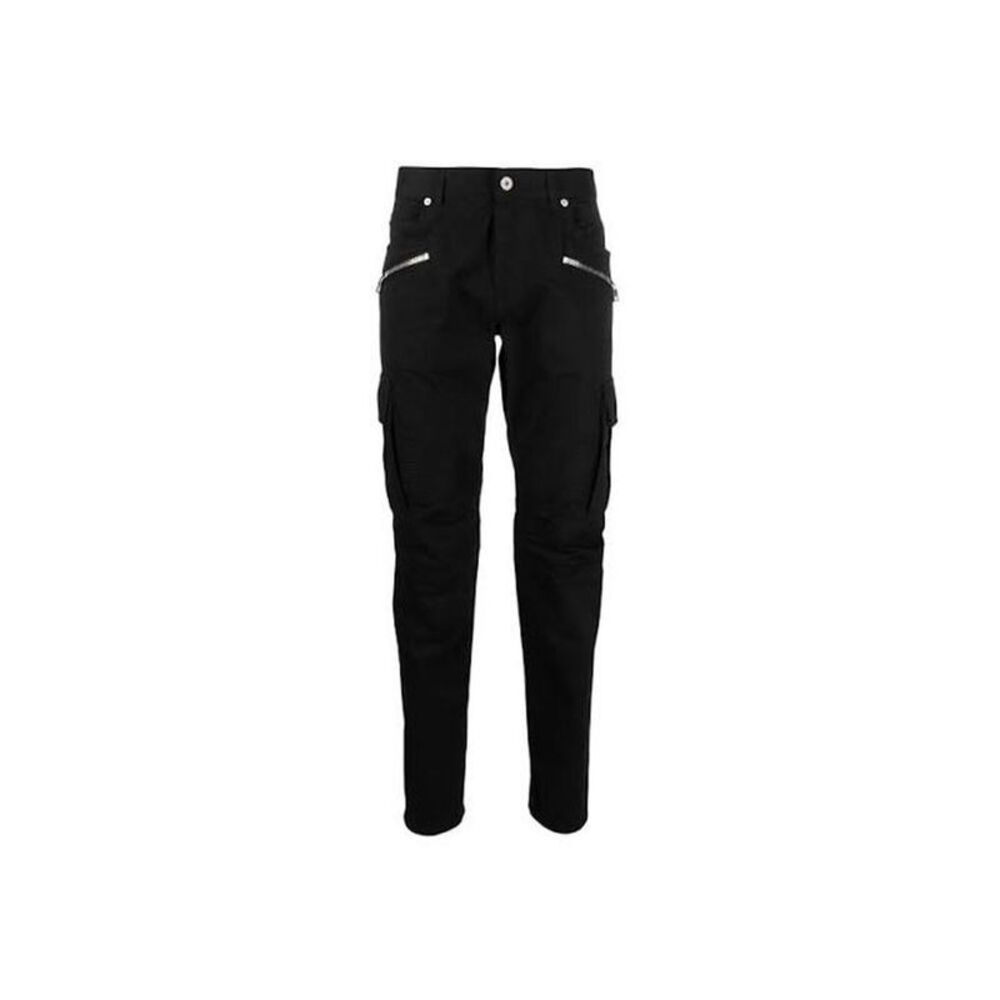 Balmain Black Cotton Cargo Men's Pants